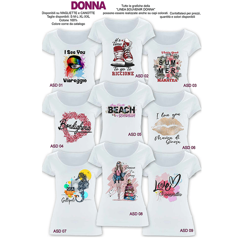 Gallery T-shirts donna souvenir in cotone 100% image 1