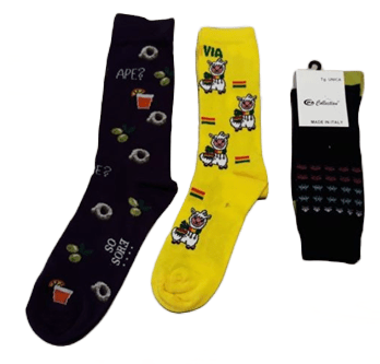 Calze in cotone pettinato tipo “Happy Socks”